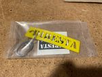 DIRESTA INJECTION MOLDING Blue or Yellow KEYCHAIN WITH 2 DIRESTA STICKERS