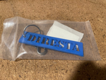 DIRESTA INJECTION MOLDING Blue or Yellow KEYCHAIN WITH 2 DIRESTA STICKERS